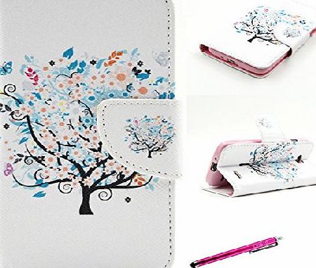 JCMAX L90 Case, JCmax Stylish Premium Ultra Slim PU Leather [Card Holder] [Kichstand] Flip Wallet Case in Book Style for LG Optimus L90, -[Tree Pattern]